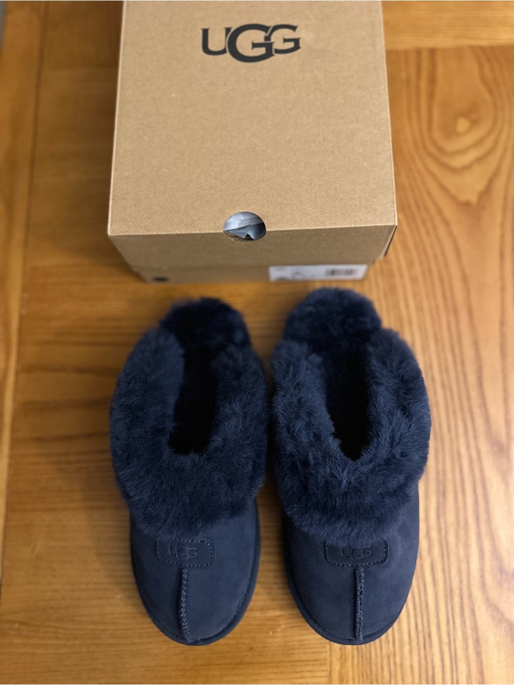 NIB UGG Coquette Cozy Slippers Womens Size 8 DARK NAVY